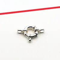 1 pièce Fermoir de collier en argent sterling 925 massif, ressort 10/12/14mm avec anneau marin mobile à 1 brin pour bracelet et bijoux DIY 4