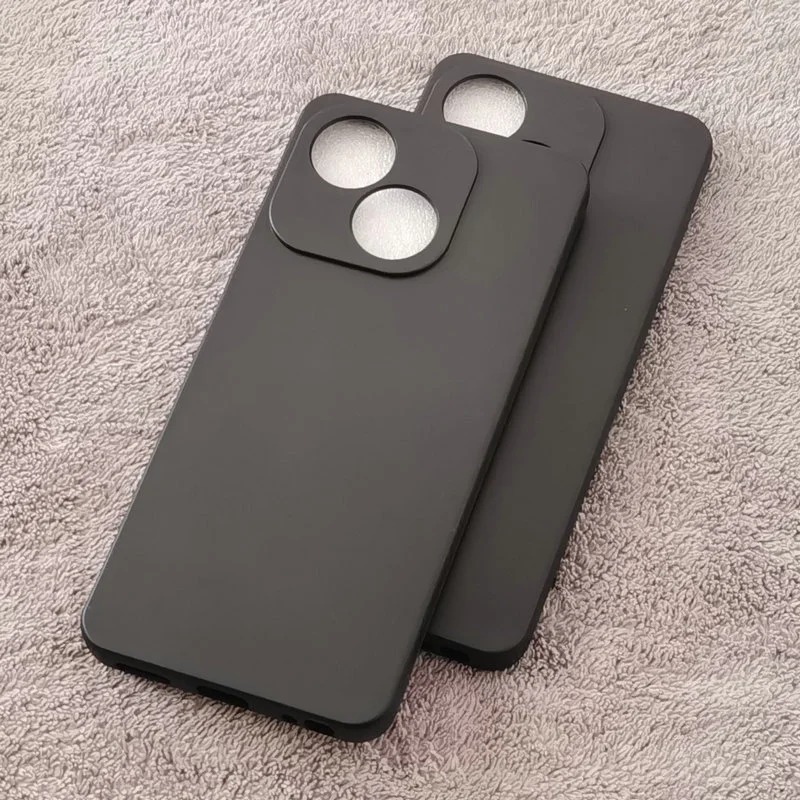 Sleek Matte Black Soft TPU Silicone Phone Case - Slim Back Cover