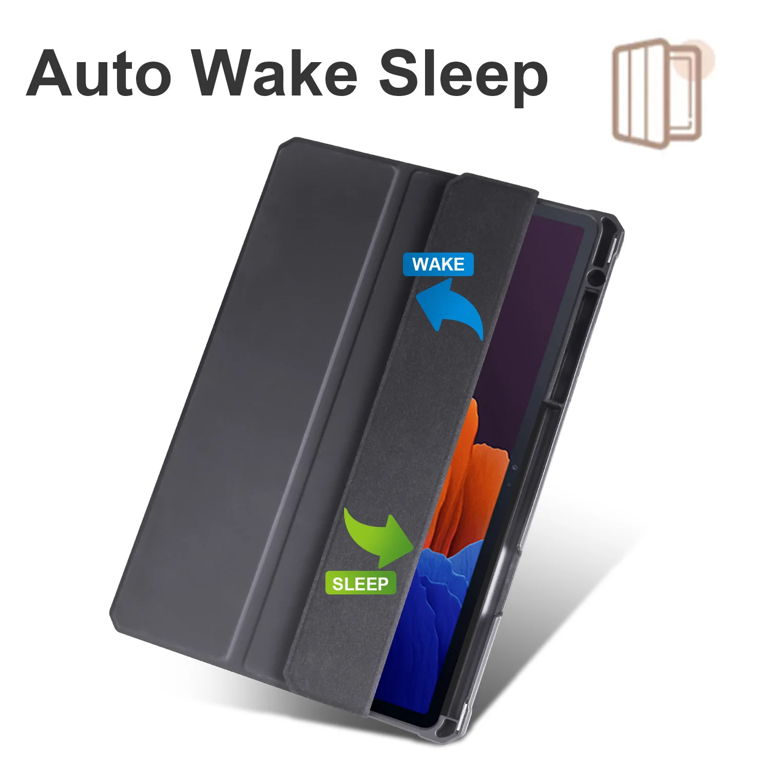 Enhanced Shockproof Flip Cover with Kickstand and Clear Stand