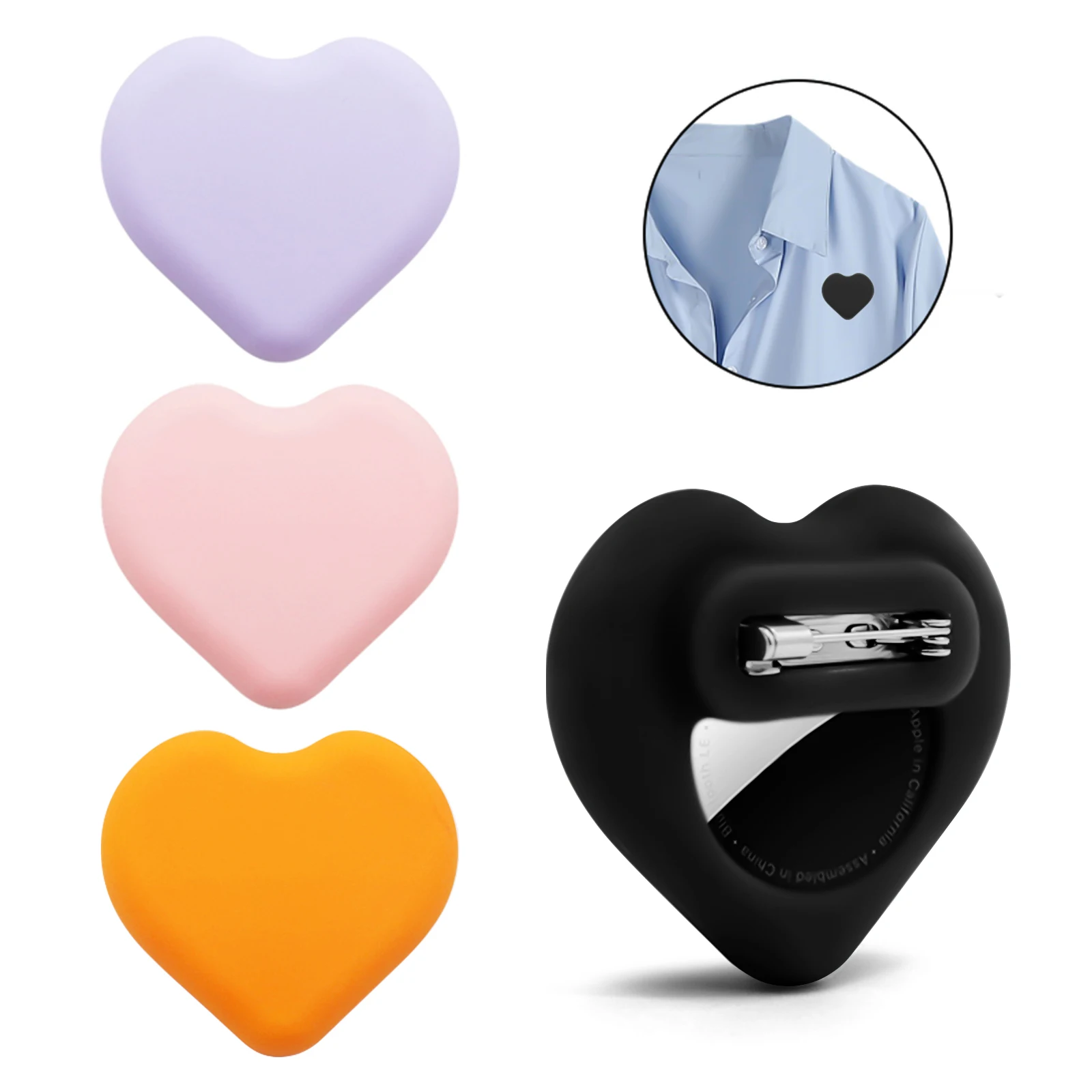 Silicone AirTag Safety Holder with Pin - Anti-Lost Tracker Cover for Kids, Elderly, and Luggage