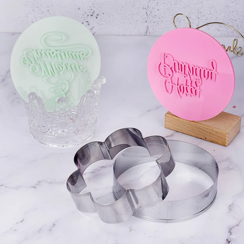 Cookie Cutter Cookie Mould Fondant Cutter Cookie Printing Mold Baking Mold Baking Decorating Tools FAIS DU Merry Christmas Embossed Mold Acrylic Cookie Embosser Cake Decoration Fondant Letter Biscuit Print