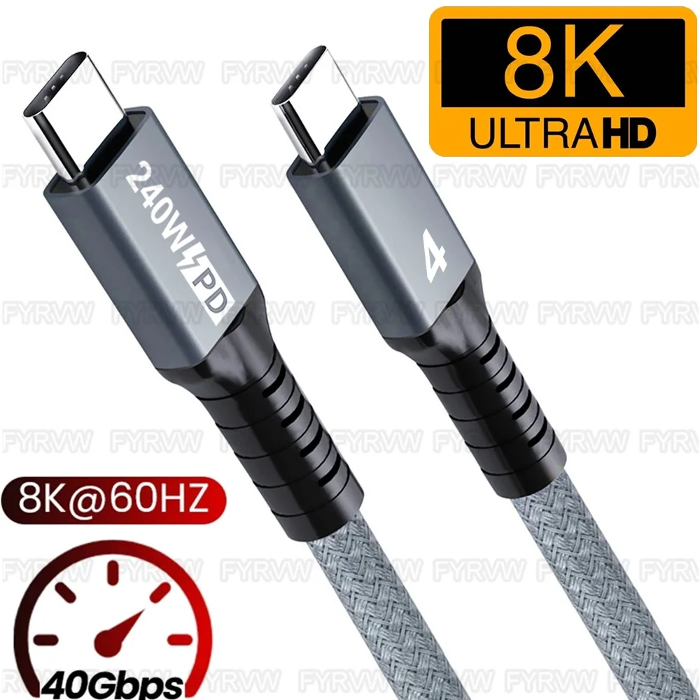 Thunderbolt 4 cable (0.8m) 40Gb/s 100W USB-C for Apple Thunderbolt 4 USB-C  Cable