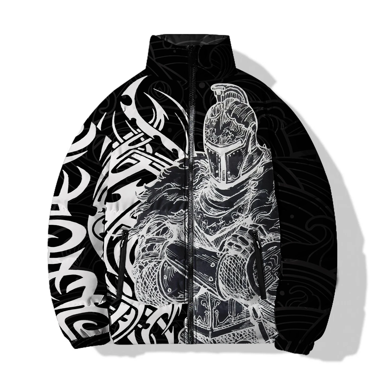 thumbnail image 1 of Abrigos de invierno para hombre, chaquetas acolchadas gruesas y de algodón, abrigos casuales y versátiles con relleno largo para hombre, novedad en abrigos y chaquetas, 1 of 5