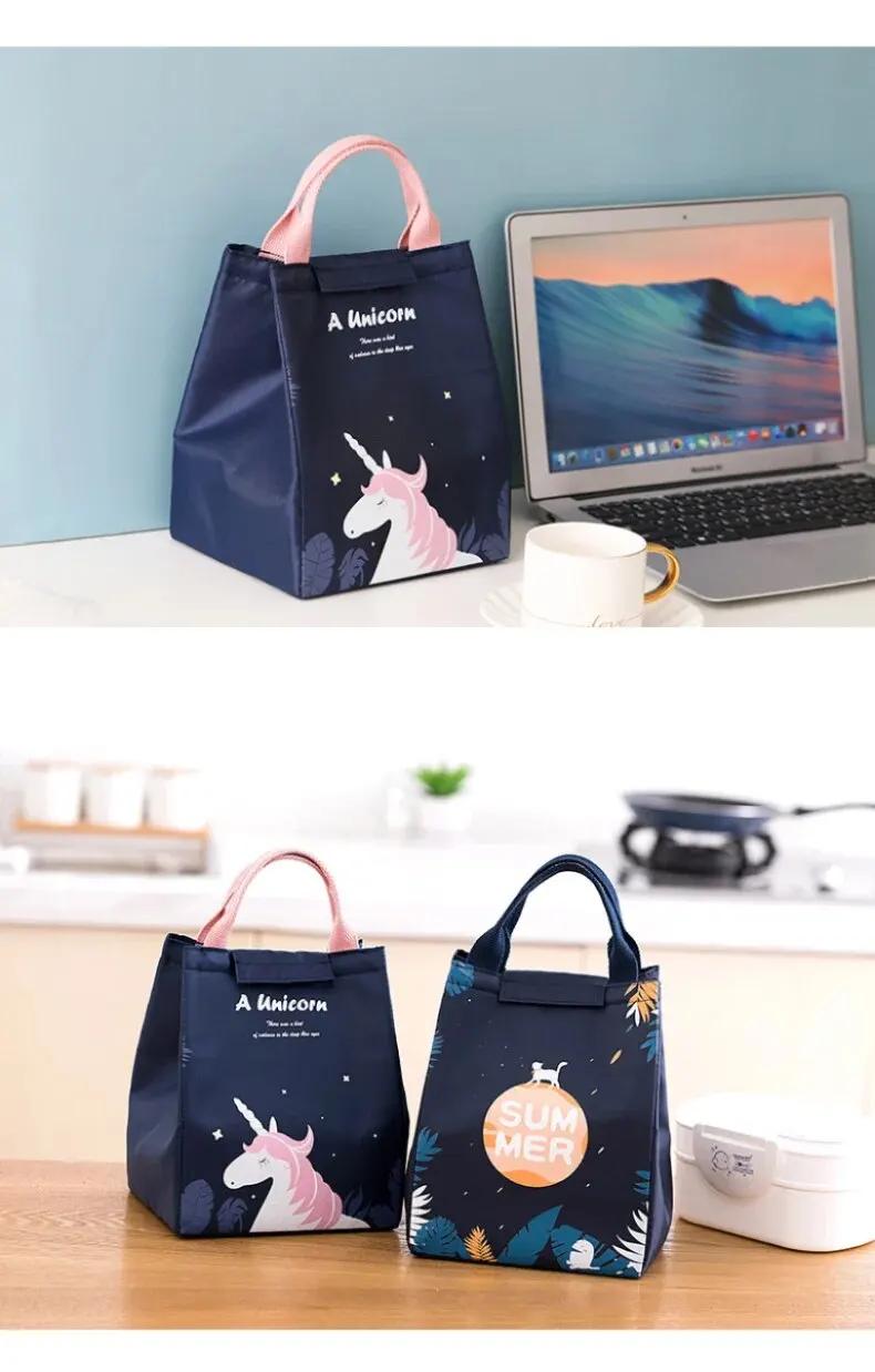 S145be478663d45bd867a3e5faad61149t Insulated Lunch Box Bag Portable Thickened Aluminium Foil Bento Box Bag Oxford Cloth Material Japanese Style Mallzona
