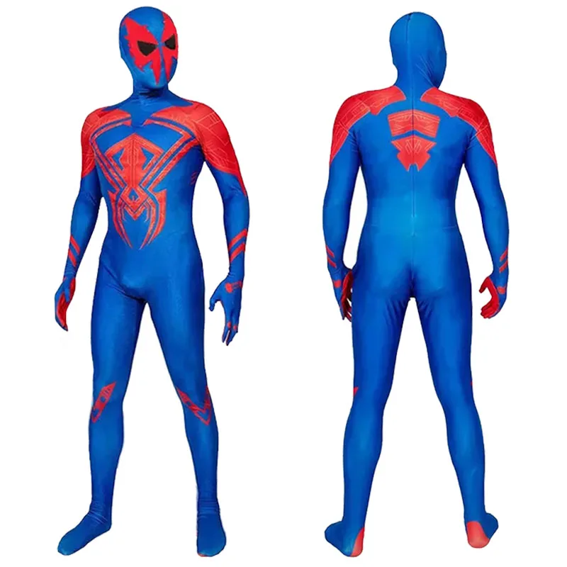 

Spiderman Costume Superhero Spider Man 2099 Miguel OHara Cosplay Adults Costume Bodysuit Mask Halloween Jumpsuit for Kids Adult