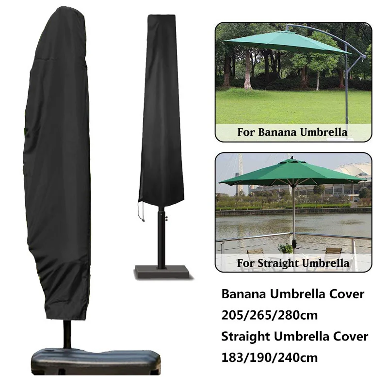 Outdoor Banana Umbrella Cover Waterproof Protector Cover with Zipper for Garden Cantilever Parasol Umbrellas Rain umbrella cover