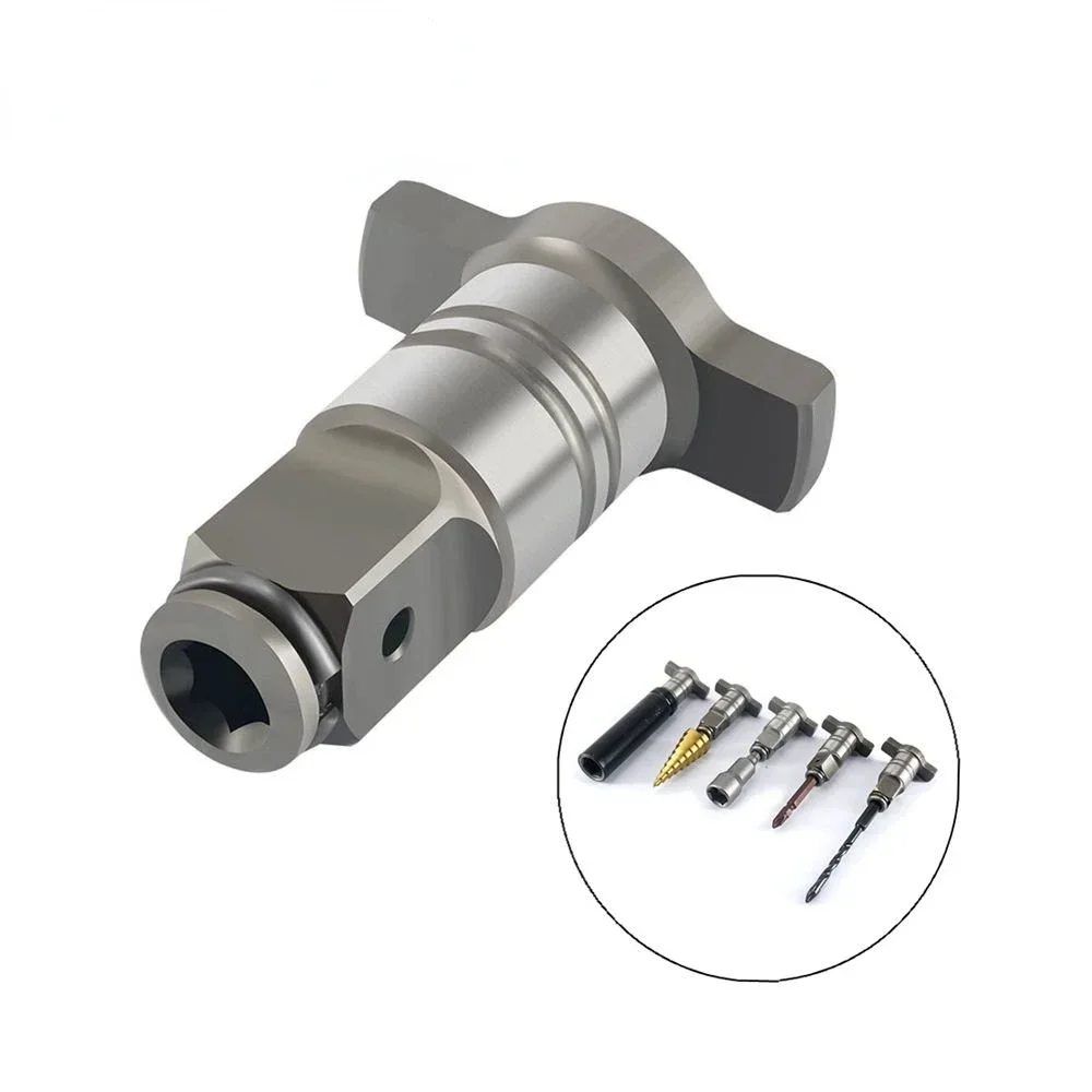 1Pcs Dual Use Cordless Wrench Part Power Tool Accessory Electric Impact Wrench Shaft 1/2 Square 1/4 Hex Adapter