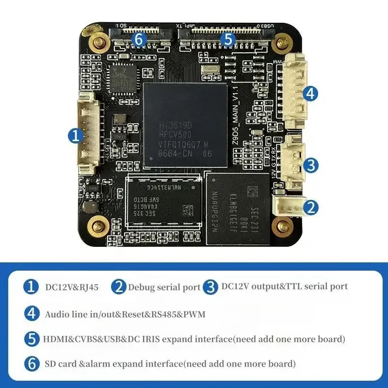 글로벌 셔터 카메라 모듈, IMX568 5MP 60FPS IP 보드, 1/1.8인치 대형 풀 컬러 글로벌 셔터 ITS 솔루션 카메라