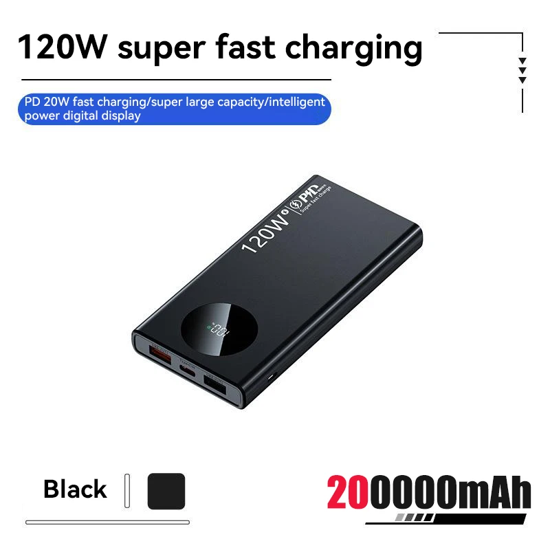 Black 200000mAh