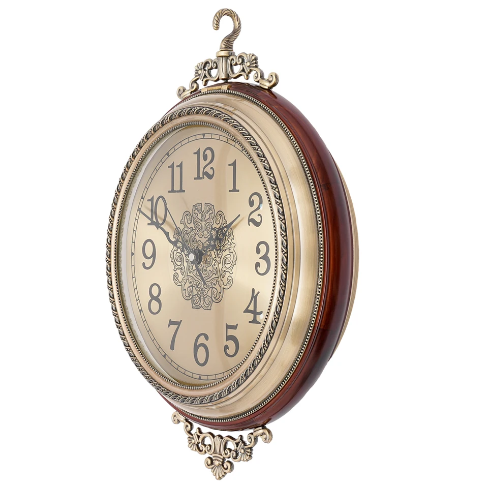 Double Sided Vintage Wall Clock for Home Decor