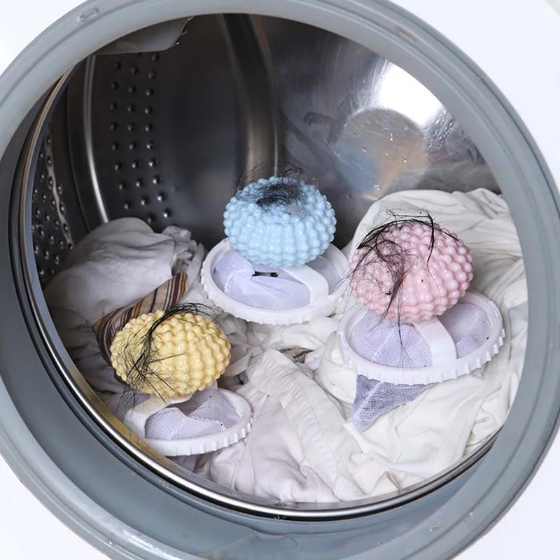 3pcs Pet Hair Remover Reusable Ball Wool Collector Cat Hair Remover Pet Fur Catcher Cleaning Tools Laundry Washing Machine Filte 3