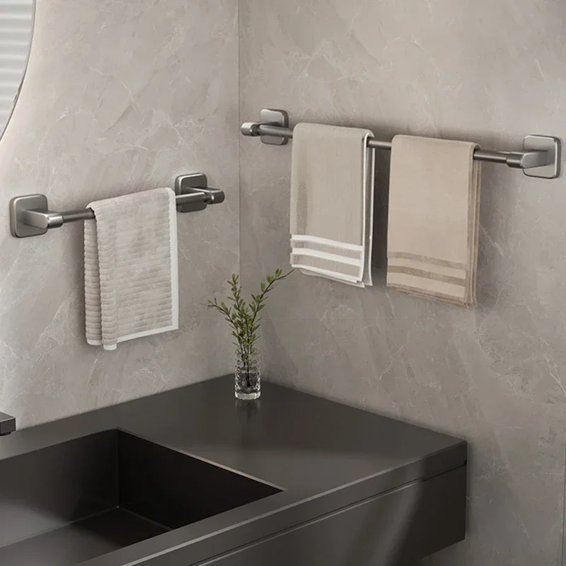Self-Adhesive Home Bathroom Towel Rack Holder Without Drilling Wall Mounted Towel Shelf Kitchen Bathroom Accessories Hange towel holder towel rack bathroom facilities