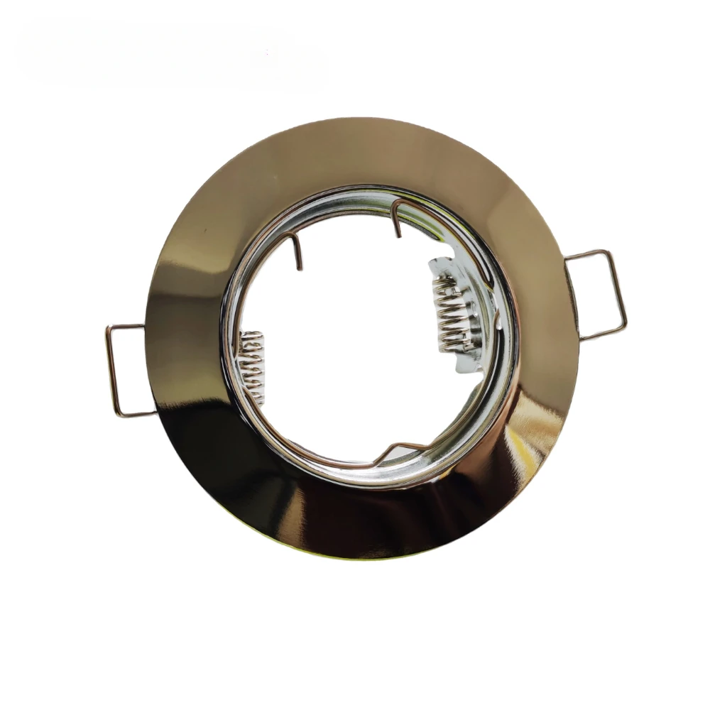 Zinc Alloy GU10 LED Lighting Fixture Cut-out 60mm Satin Nickel Round MR16 Housing Led GU10 Spot Light Downlight Housing