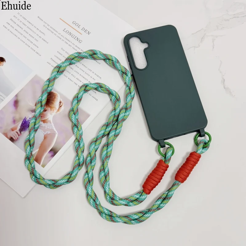 Enhanced Shockproof Crossbody Lanyard Case with Candy Soft Cover and Neck Strap