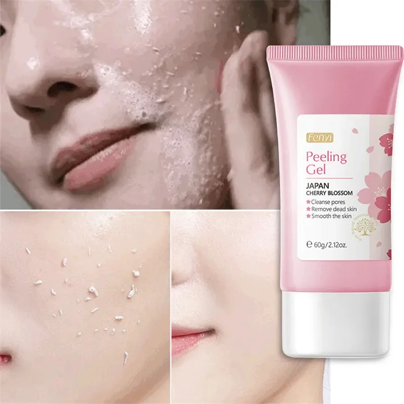 

60g Face Exfoliating Gel Skin Care Whitening Moisturizer Repair Facial Scrub Cleanser Acne Blackhead Treatment Remove Face Cream