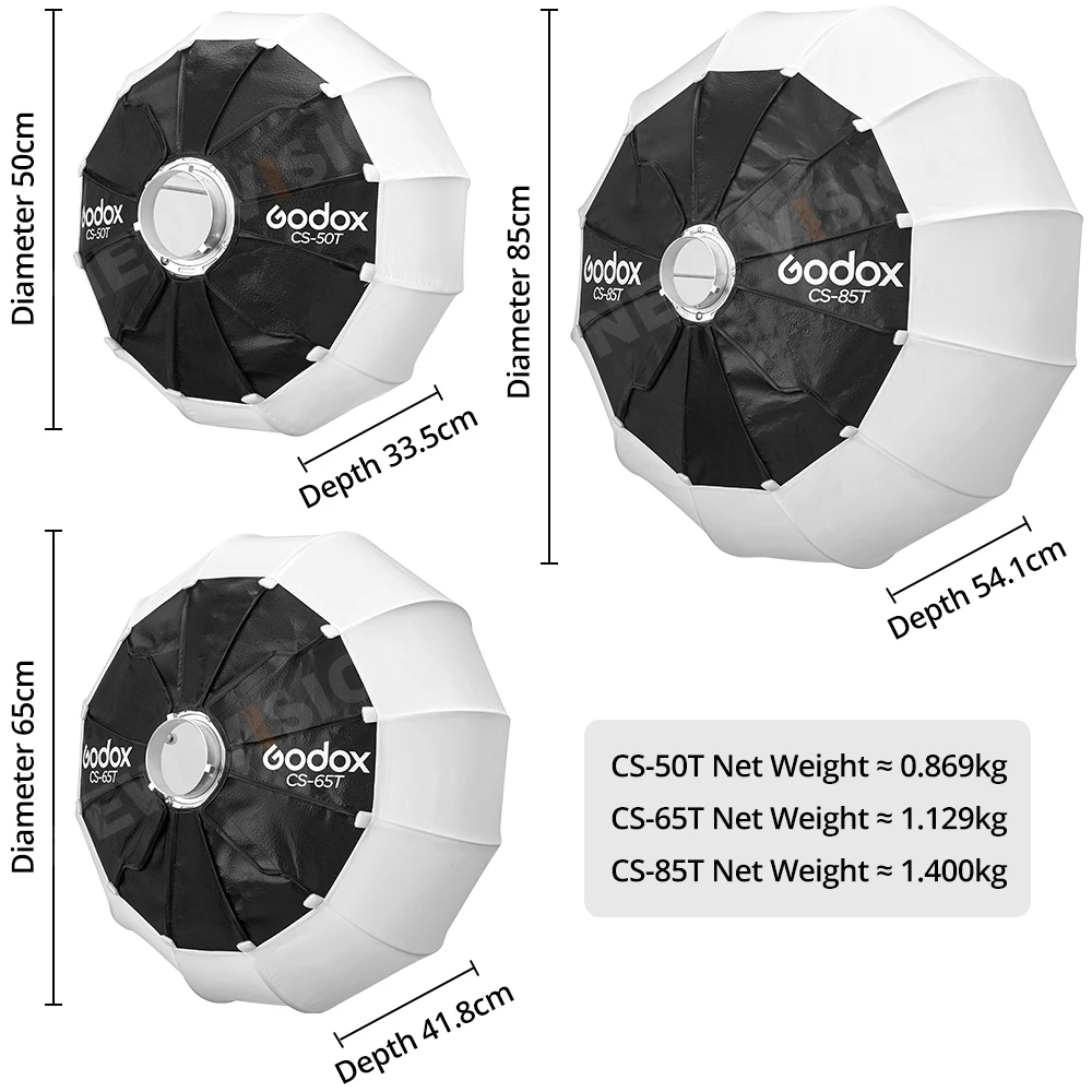Godox CS-50T 50cm CS-65T 65cm CS-85T 85cm Collapsible Lantern Bowens Mount Softbox