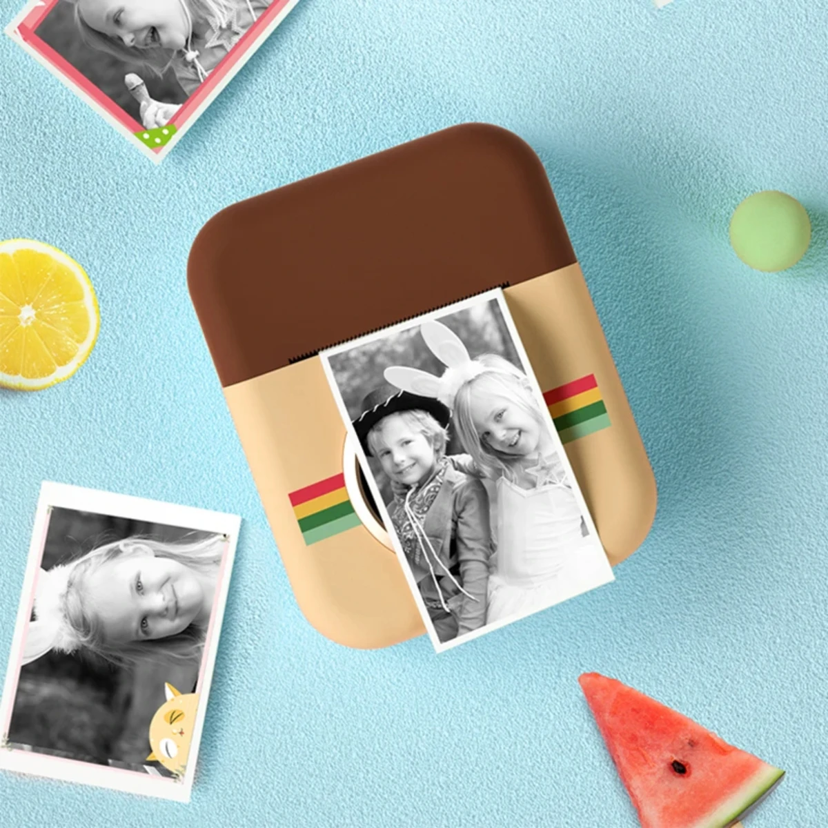 Kids Instant Camera Refill Print Paper 3Rolls Coreless Thermal Print For 53mm/57mm Portable Mobile Receipt Photo Printer