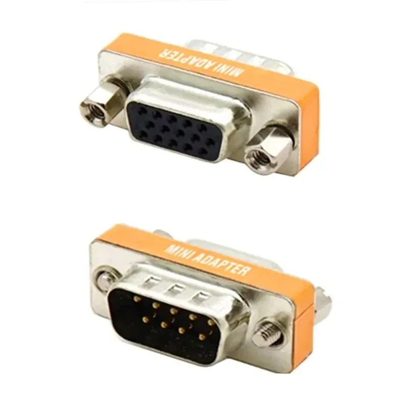 VGA Cable Adapter Metal Mini Serial Port 9Pin Display To DB15Pin Male Female Converter HD15/DB9 VGA (D-SUB, RGB)