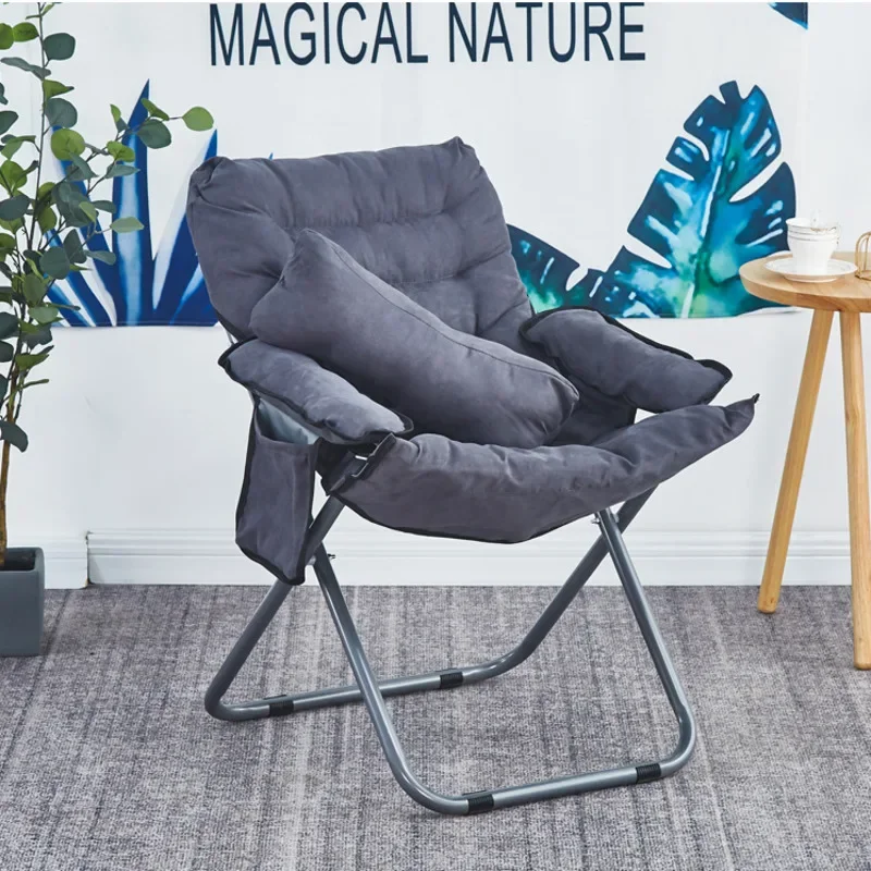 Lazy Sofa Dormitory or Bedroom Computer Chair Folding Back Balcony Lounge Chair Casual Seating Modern Aesthetic Design