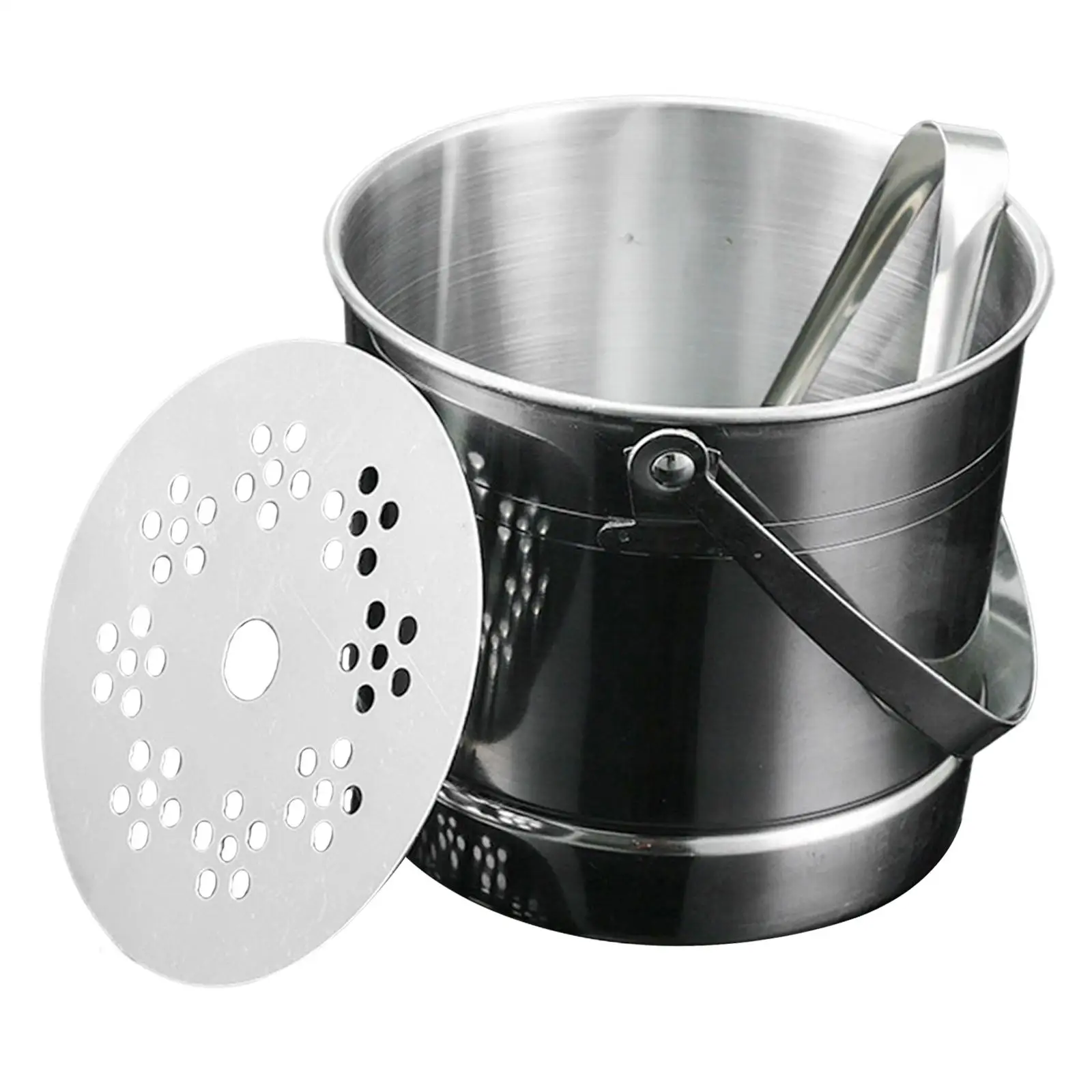 1L Stainless Steel Ice Bucket with Ice Clip Versatile Chiller for ice bucket