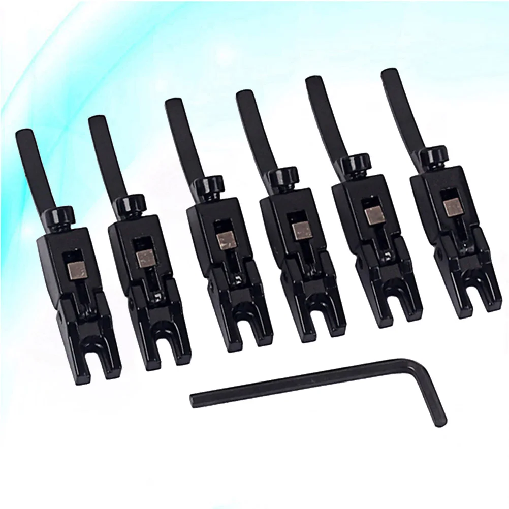

6PCS/Set Locked String Saddle Tremolo Bridge Guitar Bridge String Saddles For Electric Guitar Black Guitar Accessories Hot