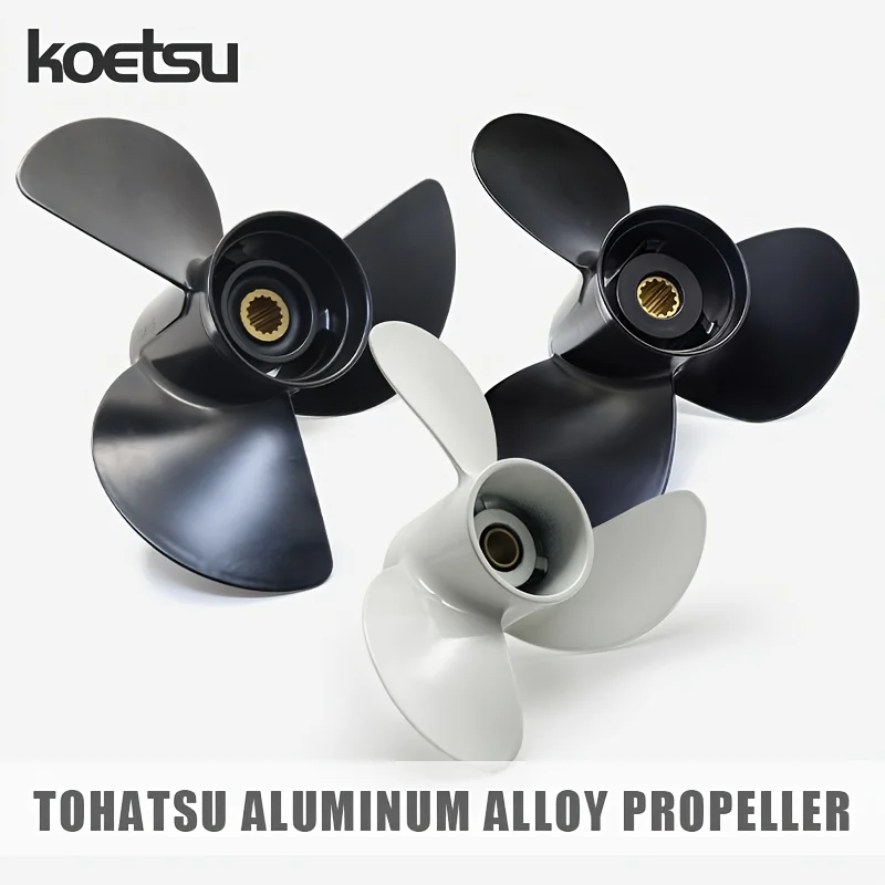 thumbnail image 2 of OUTBOARD PROPELLER FOR Tohatsu 8Hp 9.9Hp 8.5x9 Boat Ship Screw 3 Blade 2 of 10