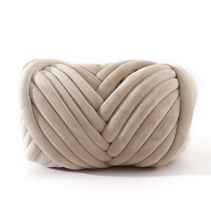 500g Super Velvet Chunky Yarn Thick Bulky Giant Thread White Bag for Hand Knitting DIY Arm Soft Big Blanket Carpet 6