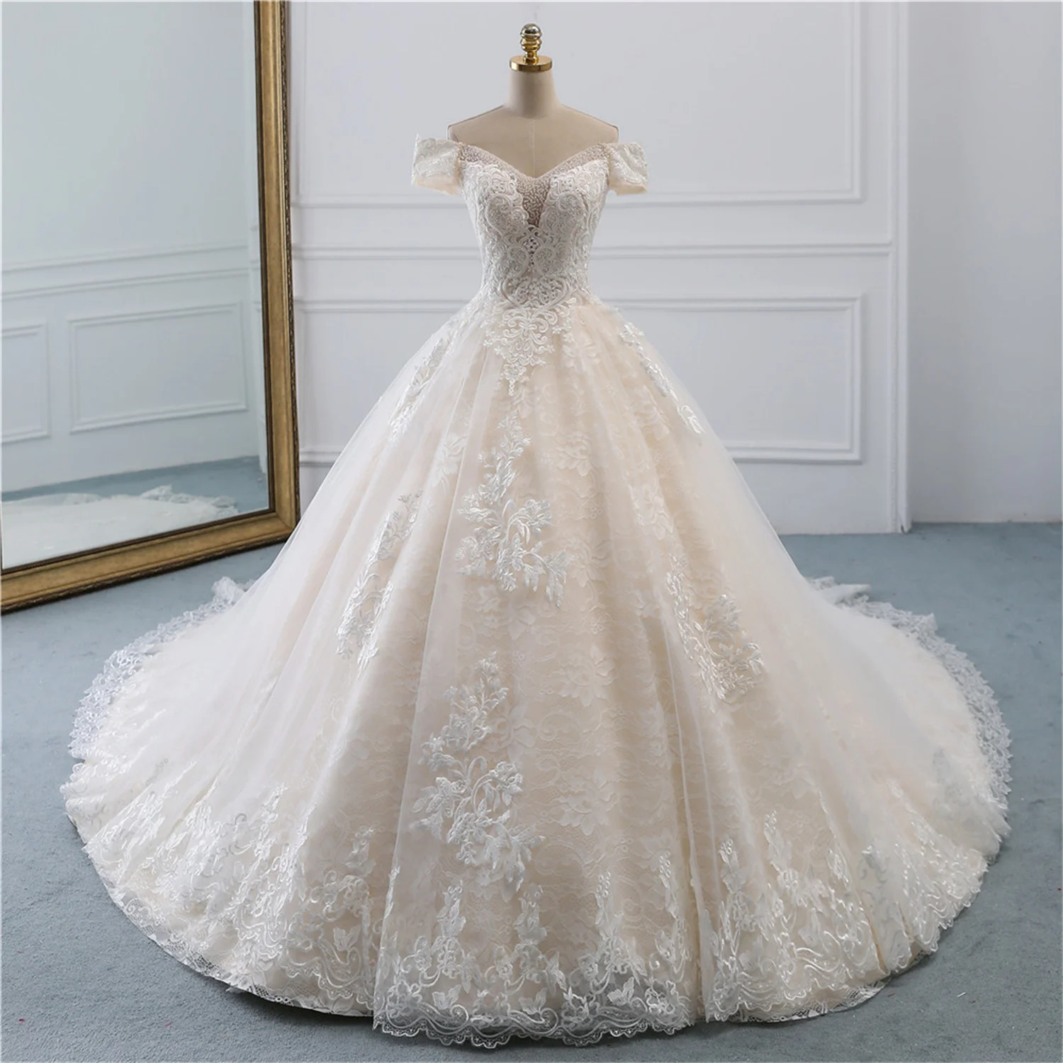 

Lace Brides Wedding Dresses 2024 V-neck Cheap Casual Womens Dresses White Dress Wedding Gowns for Women 2023 Bride Woman Bridal