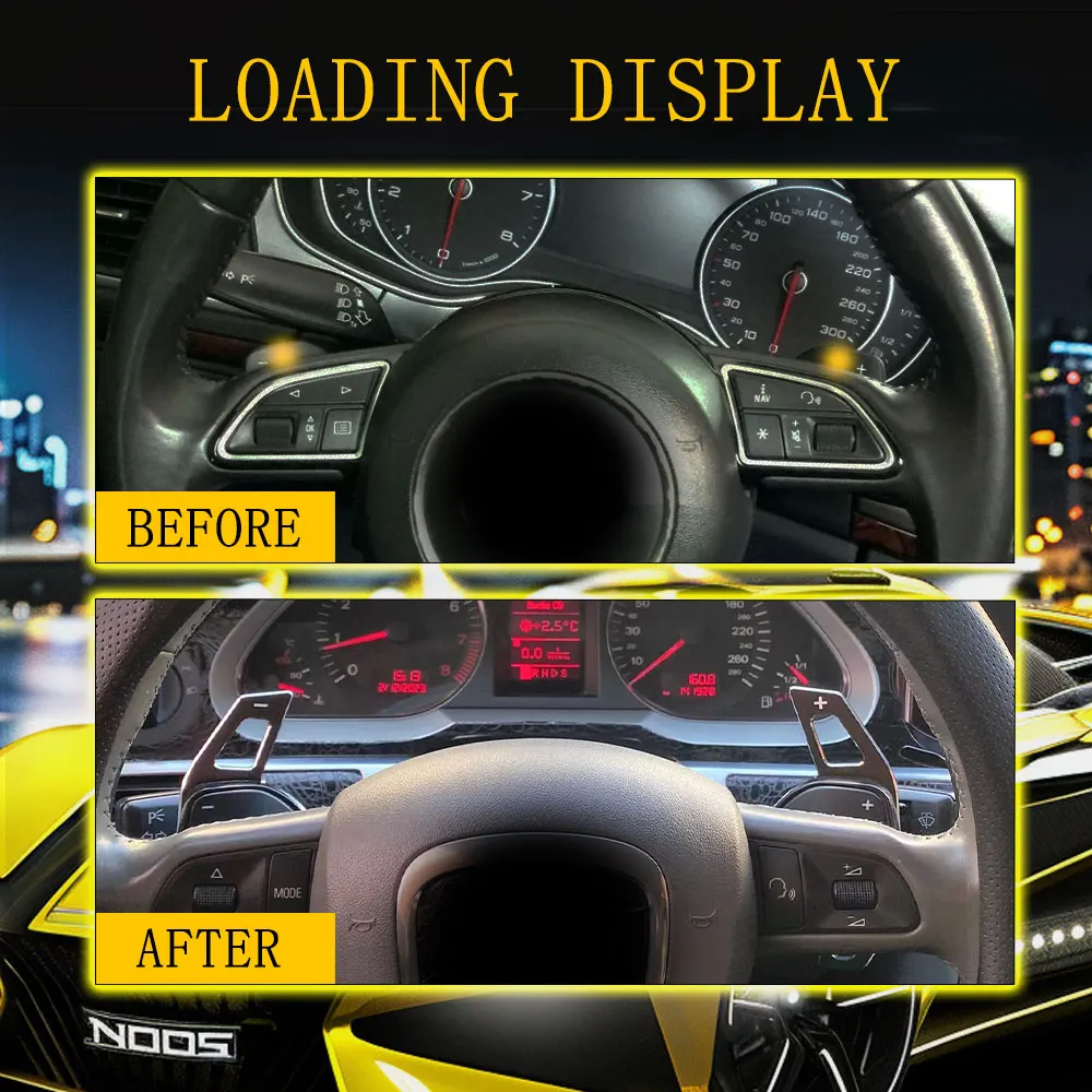 For Audi A3 A4L A5 A6L A7 A8 S5 S6 S7 S8 Q3 Q5 Q7 Paddle Shifter Carbon Fiber Car Steering Wheel Shift Paddle Extension Shifters