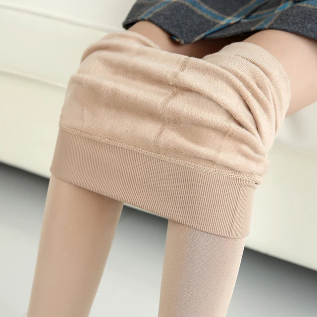 THICK Thermal Underwear Pants Womens Fleece Lined High Waist Leggings Keep Warm Winter Hot Pant Leg Shaping Tummy Control Tights - Image 3