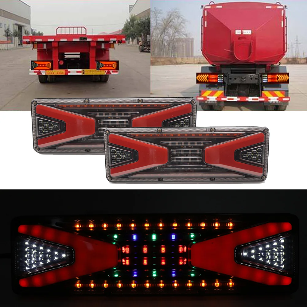 

12/24V Truck LED Rear Tail Light Warning Lights Rear Brake Reverse Turn Indicator External Lamp for Trailer Caravans UTE Campers