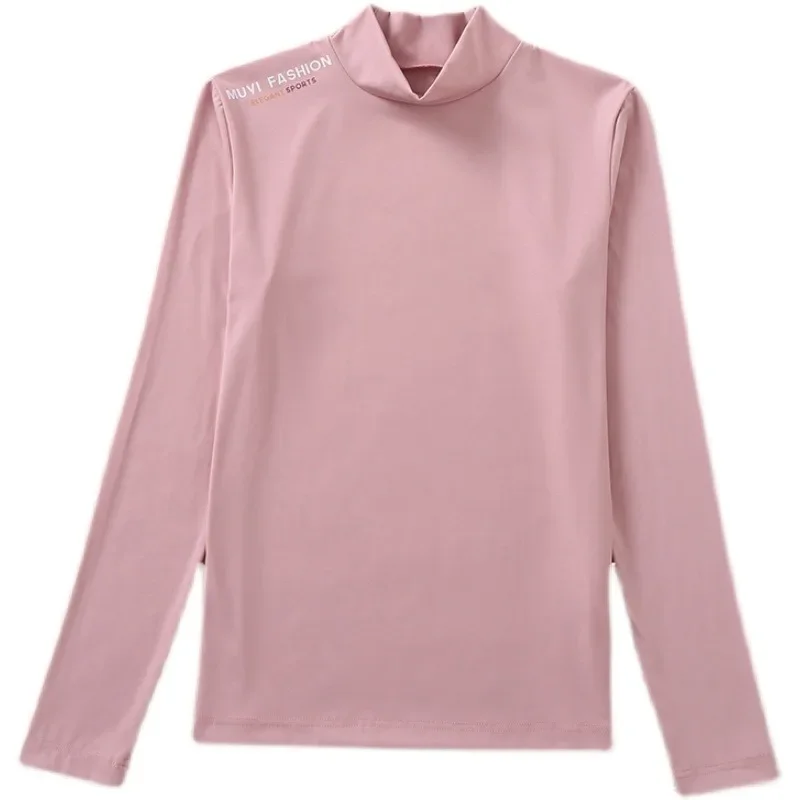 Autumn and winter golf undershirt women's long sleeve turtleneck slim T-shirt