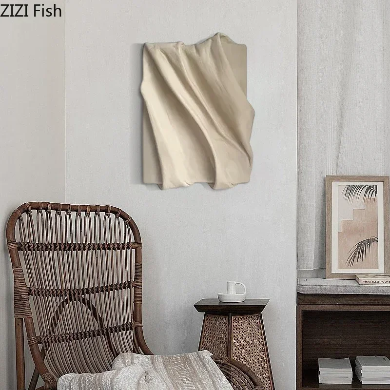 Wrinkle Cord Fabric 3D Relief Wall Hanging Ornaments Living Room Background Display Creative Crafts Wall Decoration Paintings 2