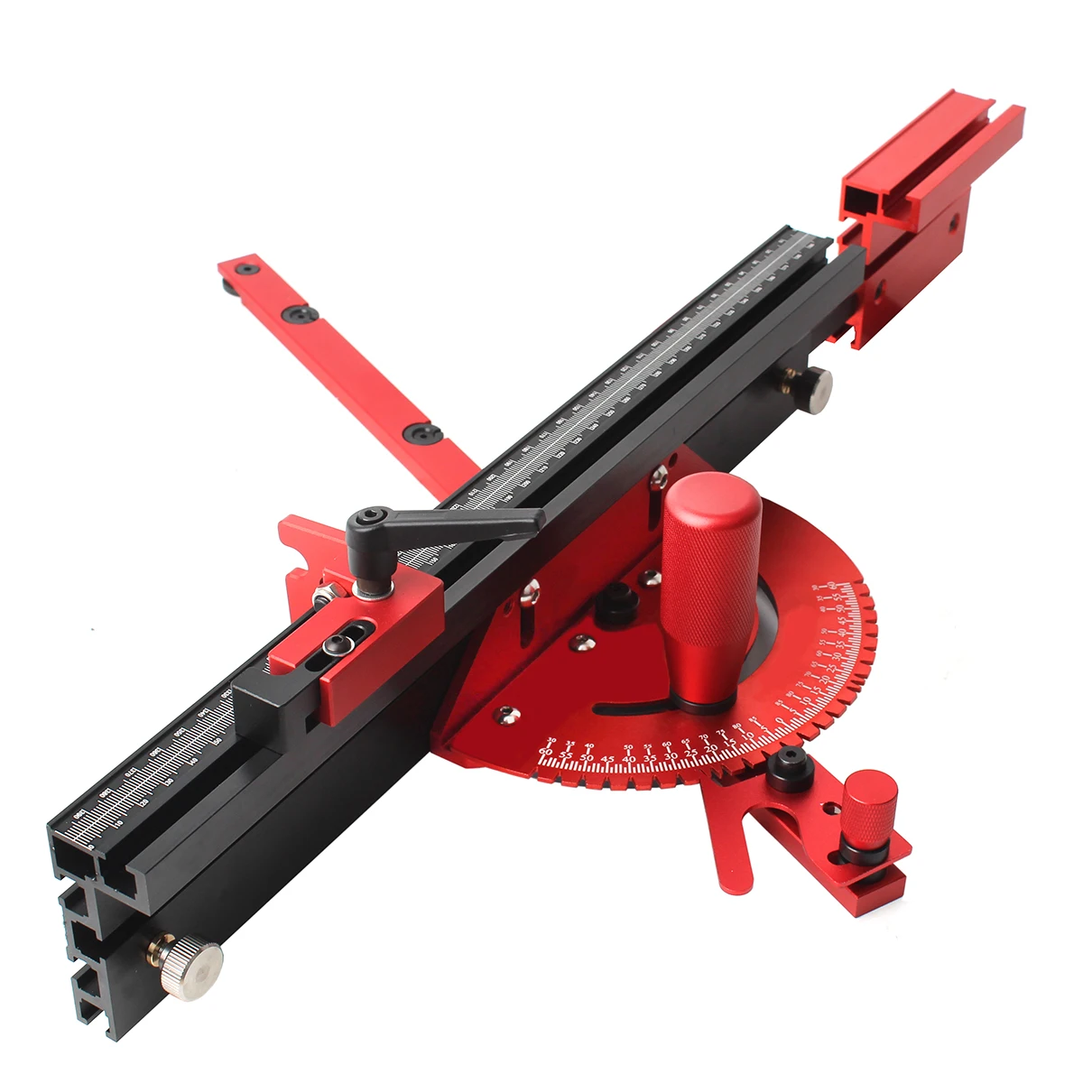 TableSawMiterGaugeExtensionFenceSystemWithAluminumMiter