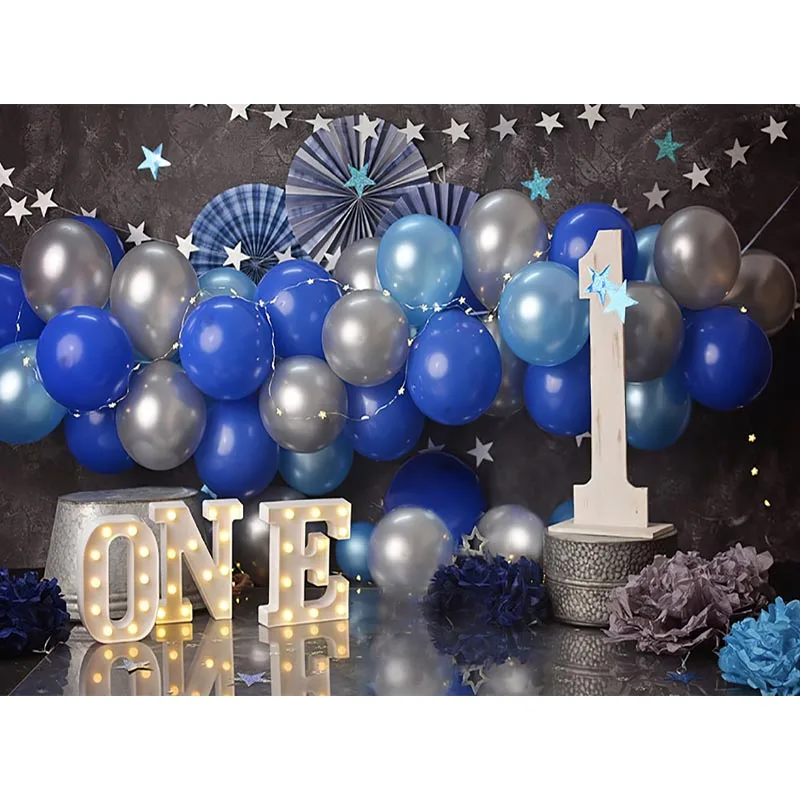 Bluey Balloons Boy 1st Birthday Backdrop Cake Smash Star Floral Photography  Background Portrait Photo Studio Decor Banner Props - AliExpress
