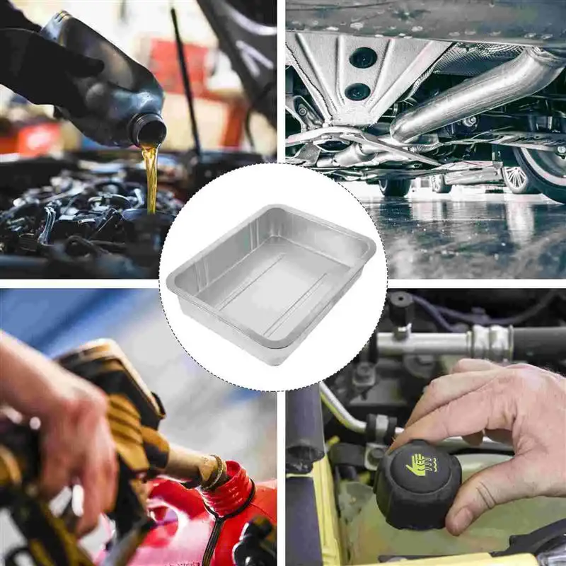 Oil Pan Drain Car Waste Tray Drip Engine Automotive Metal Changing Tank Tools Holder Collector Steel Draining Transmission Cars