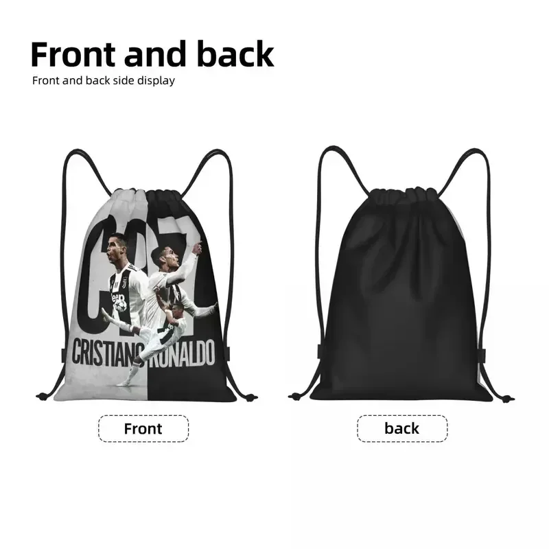 Ronaldo Drawstring Backpack Sports Gym Sackpack String Bags for Hiking