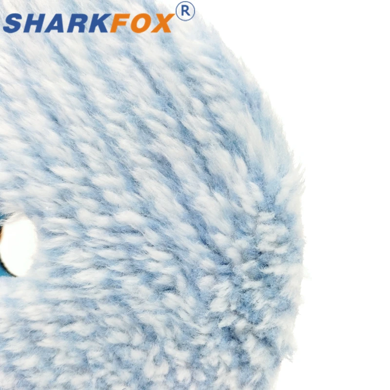 Sharkfox 5/6inch New Blue Microfiber Polishing Pad For Cars Body Polish Micro Fiber Polishing Wheels For DA/RO Car Polisher