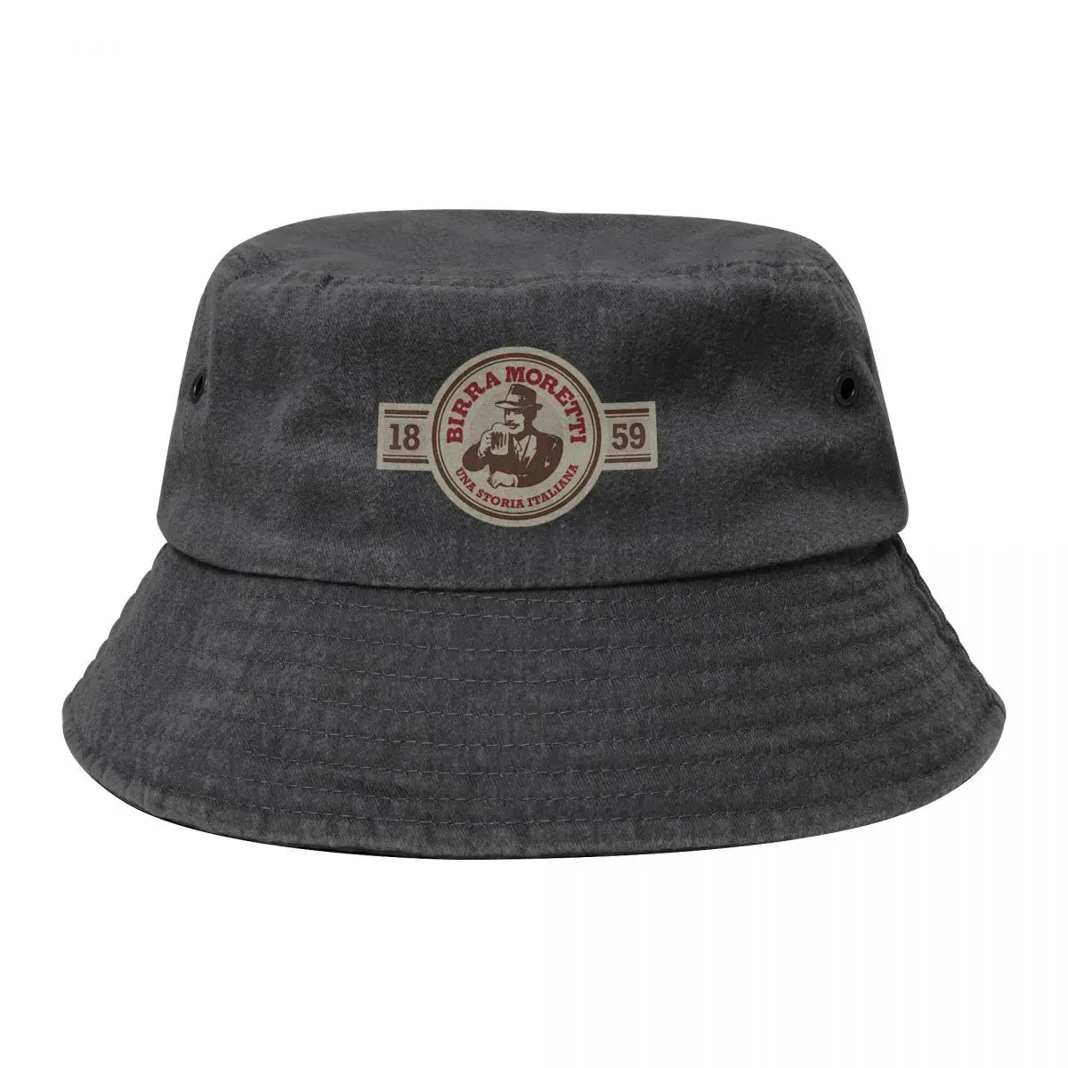 

Vintage Birra Moretti Bucket Hat sun hat Fishing cap Men's Luxury Women's