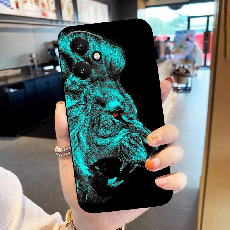 Soft Protective Oil Painting Silicone Phone Case with Cartoon Design