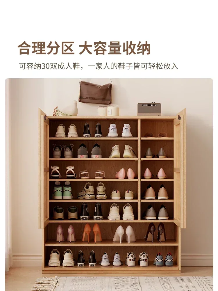 

Shoe Cabinet Home Doorway Solid Wood Shoe Cabinet Home Entrance Cabinet Large Capacity Entrance