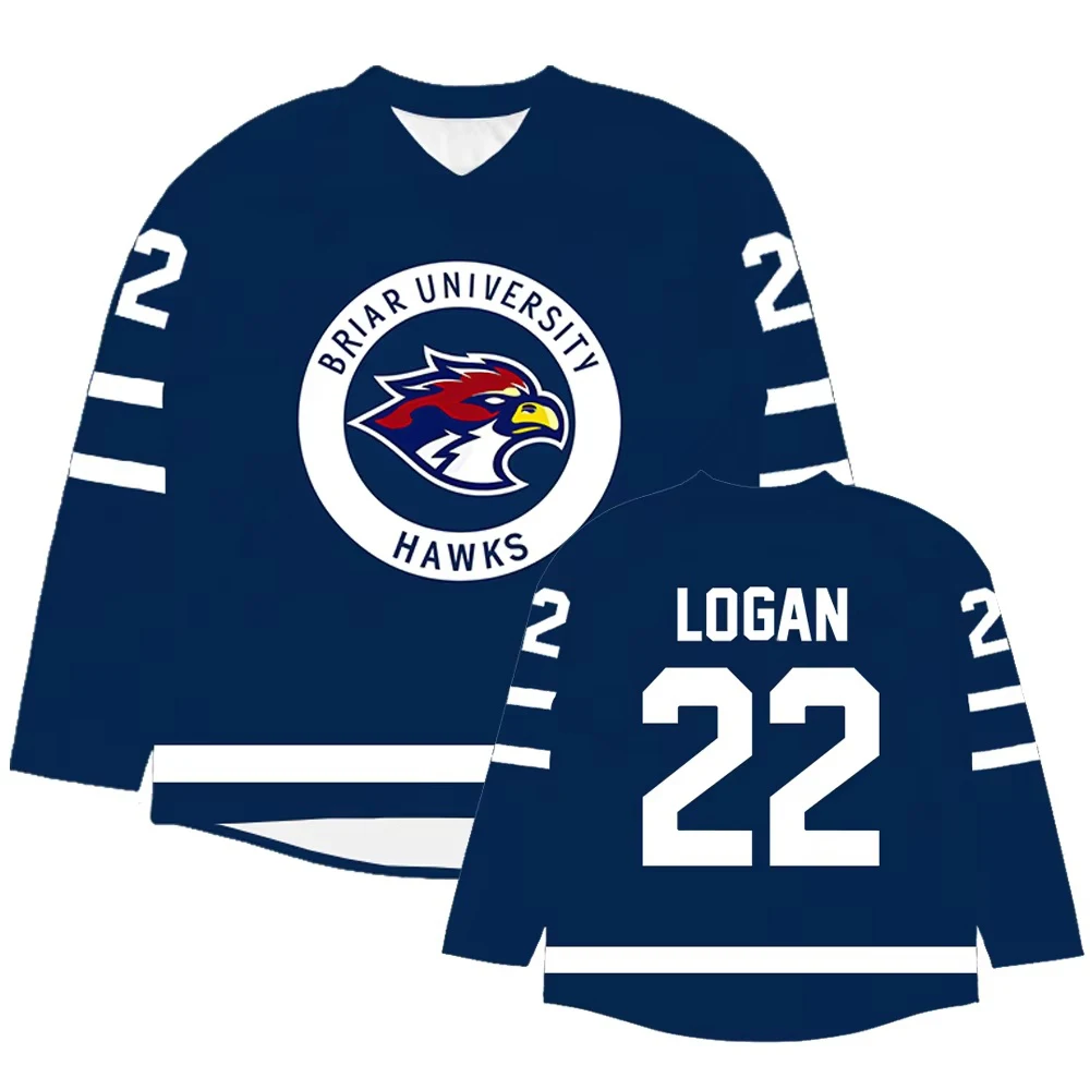 Women Cosplay Off Campus Briar University Hockey Jersey Graham 44 22 DI LAURENTIS 66 Tucker46 T-shirt men women couple t-shirt 5