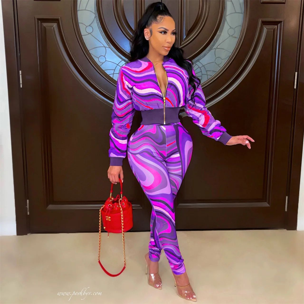 

2022 Autumn And Winter Women Short Coat Jacket Pencil Pants Two-piece Suit