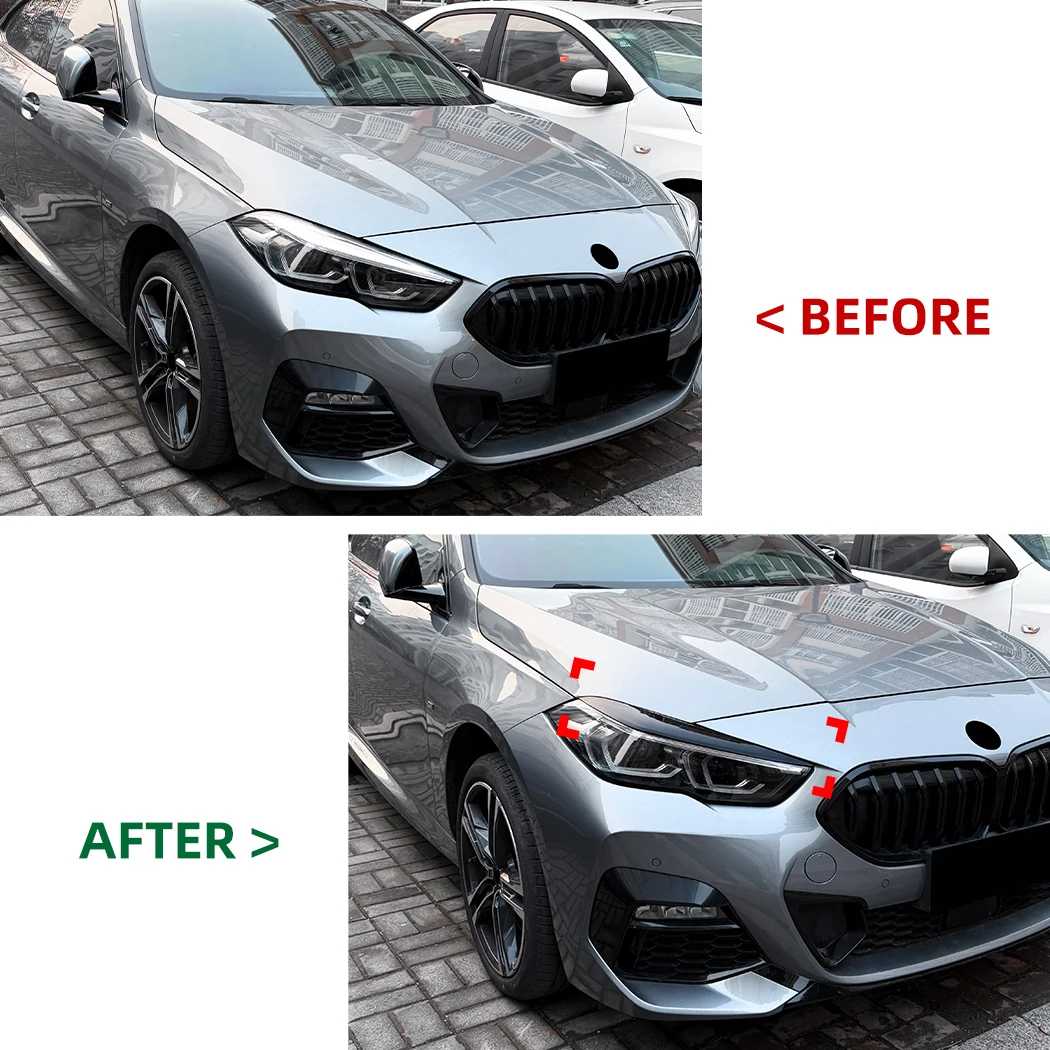 BMW 2 시리즈 F44 그란 쿠페 218i 220i 225i M235i 216d 218d 220d 2020-2025 프론트 헤드라이트 아이브로우 아이리드 커버 바디 키트 트림