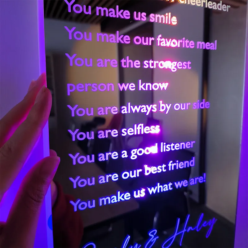 Индивидуальное зеркало со светодиодной подсветкой для стены Искусство фотообои подарок на день матери для детей мама подруга жены