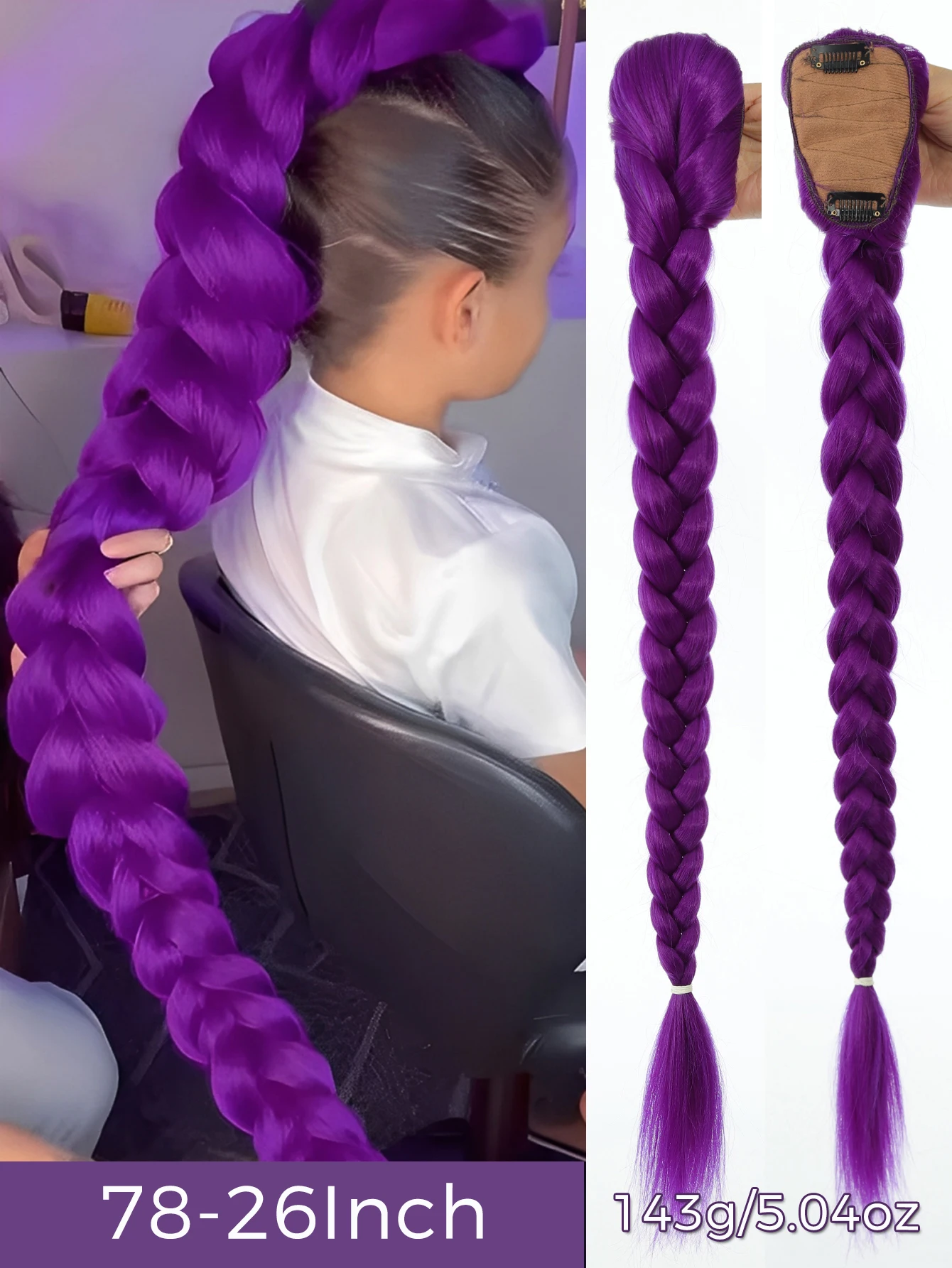 synthetic fibers in braid