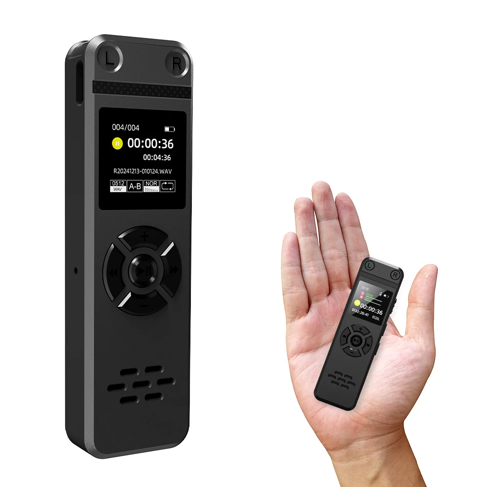 Vandlion V98 Type C Rechargeable Dictaphone 97 Hours Long Time Recording 64G Voice Audio Recorder Activated with Noise Reduction voice recorder