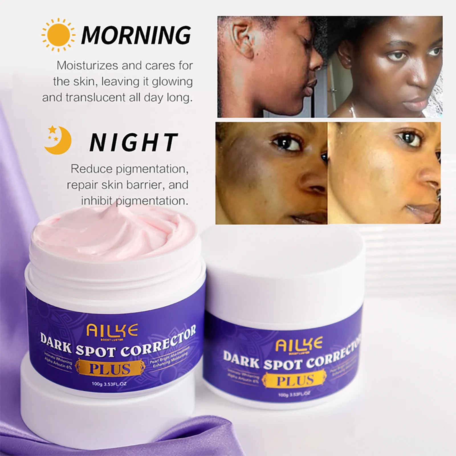 AILKE Glutathione Bleach Range, Whiten, Moisturizing, Hydration, Clean Stains, Even Skin tone, Improve Dull Skin Tone 5
