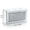 Makeup Brush Holder Organizer Luxury Bling Crushed Diamond Glass Mirrored Jewelry Boxes Women Jewelry Organizer Storage Boxes 2