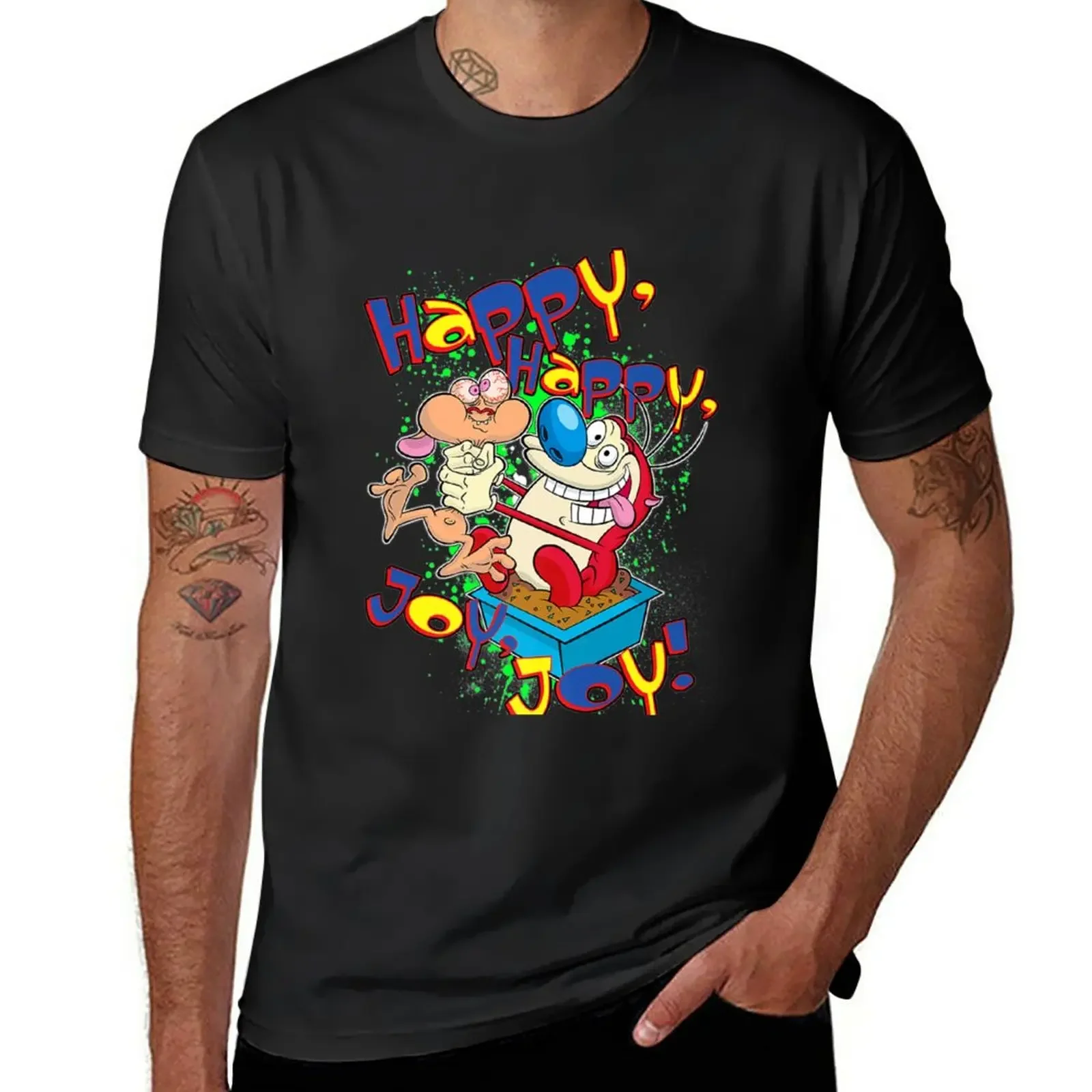 

Happy Dance And Joy T-Shirt anime Short sleeve tee Men's cotton t-shirt